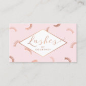 Carte De Visite Beaucoup de Lashes Motif Lash Salon Rose/Rose Or (Devant)