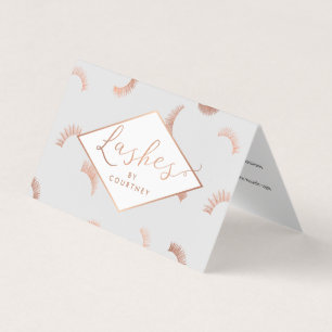 Carte De Visite Beaucoup de Lashes Salon Gris/Rose Gold Aftercare