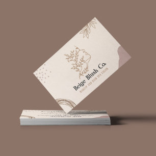 Carte De Visite Beauté Blush Beige Maquillage Féminin de Boutique