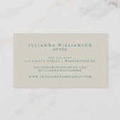 Carte De Visite Beauté botanique Flore Nature Marque MERCI (Dos)