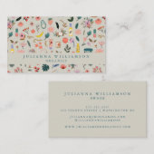 Carte De Visite Beauté botanique Nature florale Marque moderne (Devant / Derrière)