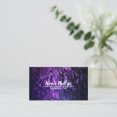 Carte De Visite Beauté Chic Abstrait Glamour Violet (Debout devant)