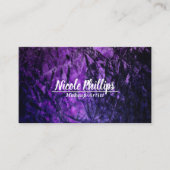 Carte De Visite Beauté Chic Abstrait Glamour Violet (Devant)