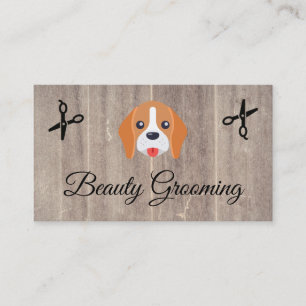 Carte De Visite Beauté Chien Groomer Elite Shears Bois Trim