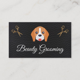 Carte De Visite Beauté Chien Groomer Elite Shears Cuir