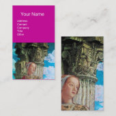 Carte De Visite BEAUTÉ CLASSIQUE ANTIQUE COLONNE Archéologue Purpl (Devant / Derrière)