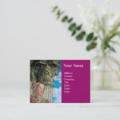 Carte De Visite BEAUTÉ CLASSIQUE ANTIQUE COLONNE MONOGRAM Bleu pou (Debout devant)