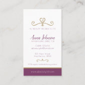 Carte De Visite Beauté compagnie de santé photo personnalisée or v (Devant)