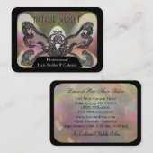 Carte De Visite Beauté de professionnel de coiffeur d'or (Devant / Derrière)