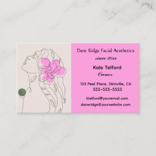 Carte De Visite Beauté de Salon Éditable Esthétique Faciale