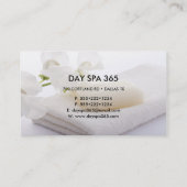 Carte De Visite Beauté de Spa Blanc Simple Moderne (Dos)