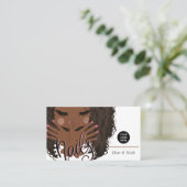 Carte De Visite Beauté des cheveux et des ongles afro-américains (Debout devant)