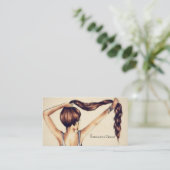 Carte De Visite Beauté des cheveux longs (Debout devant)