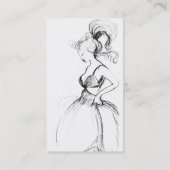 Carte De Visite BEAUTÉ, DESIGNER MODE, perle noire et blanche (Dos)