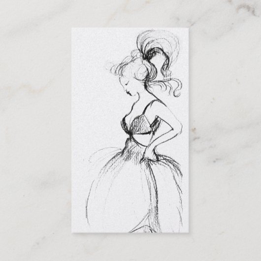 Carte De Visite BEAUTÉ, DESIGNER MODE, perle noire et blanche (Dos)