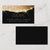 Carte De Visite Beauté dorée Parties scintillant diamant brillant (Devant / Derrière)