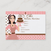 Carte De Visite Beauté du gâteau (Dos)