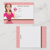 Carte De Visite Beauté du gâteau (Devant / Derrière)