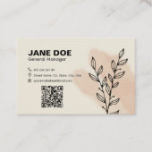 Carte De Visite Beauté Elegant modifiable QR (Devant)