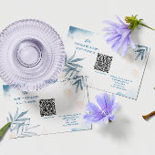Carte De Visite Beauté Élégante à l'Aquarelle Thérapeute avec Code