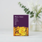 Carte De Visite BEAUTÉ ÉLÉGANTE jaune or, violet (Debout devant)