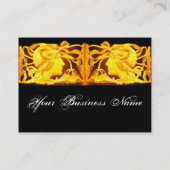 CARTE DE VISITE BEAUTÉ ÉLÉGANTE /LADY AVEC BOW JAUNE D'OR.FLEURS (Dos)