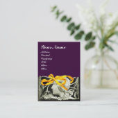 Carte De Visite BEAUTÉ ÉLÉGANTE noir et blanc, jaune violet (Debout devant)
