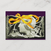 Carte De Visite BEAUTÉ ÉLÉGANTE noir et blanc, jaune violet (Dos)