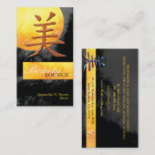 Carte De Visite Beauté en chinois Kanji Cosmetology (Devant / Derrière)