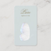 Carte De Visite Beauté et bien-être du papillon de coquillage blan (Devant)