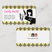 Carte De Visite Beauté et cheveux (Devant / Derrière)