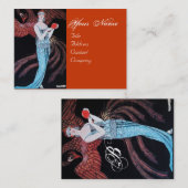 CARTE DE VISITE BEAUTÉ ET PHOENIX, DESIGNER MODE COMPOSÉ ARTISTE (Devant / Derrière)