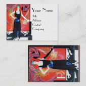 CARTE DE VISITE BEAUTÉ ET PHOENIX, DESIGNER MODE COMPOSÉ ARTISTE (Devant / Derrière)