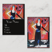 CARTE DE VISITE BEAUTÉ ET PHOENIX, DESIGNER MODE COMPOSÉ ARTISTE (Devant / Derrière)