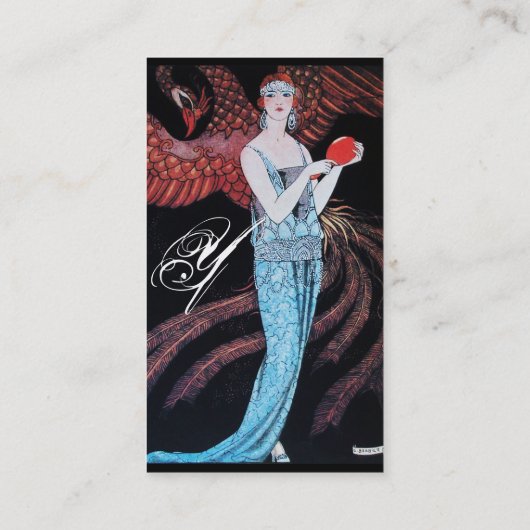 CARTE DE VISITE BEAUTÉ ET PHOENIX, DESIGNER MODE COMPOSÉ ARTISTE (Dos)