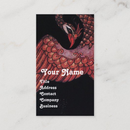 CARTE DE VISITE BEAUTÉ ET PHOENIX, DESIGNER MODE COMPOSÉ ARTISTE (Devant)