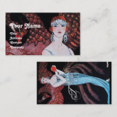 CARTE DE VISITE BEAUTÉ ET PHOENIX, DESIGNER MODE COMPOSÉ ARTISTE (Devant / Derrière)