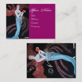 CARTE DE VISITE BEAUTÉ ET PHOENIX, DESIGNER MODE COMPOSÉ ARTISTE (Devant / Derrière)