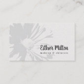 Carte De Visite Beauté florale blanche de maquillage de texture (Devant)