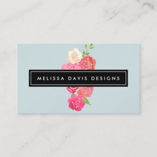 Carte De Visite Beauté florale et conception d'aquarelle