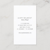 Carte De Visite Beauté florale unique (Dos)