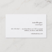 Carte De Visite Beauté géométrique moderne rose clair et or (Dos)