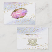 Carte De Visite *~* Beauté Gold Pastel Parties scintillant Lèvres (Devant / Derrière)