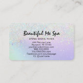 Carte De Visite *~* BEAUTÉ. Hologramme Holographe Parties scintil (Dos)