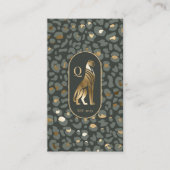 Carte De Visite Beauté Imprimé Léopard Guépard Monogramme Luxe QR (Devant)