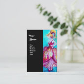 Carte De Visite BEAUTÉ, MODE, MODA rouge rose bleu vert noir (Debout devant)