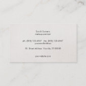 Carte De Visite Beauté & Mode Or Confetti Séquins Argent (Dos)