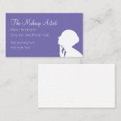 Carte De Visite Beauté moderne de maquilleur (Devant / Derrière)