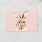 Carte De Visite Beauté moderne Pastel Rose Aquarelle Bunny Lovely (Devant)