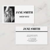 Carte De Visite Beauté monochrome simple (Devant / Derrière)